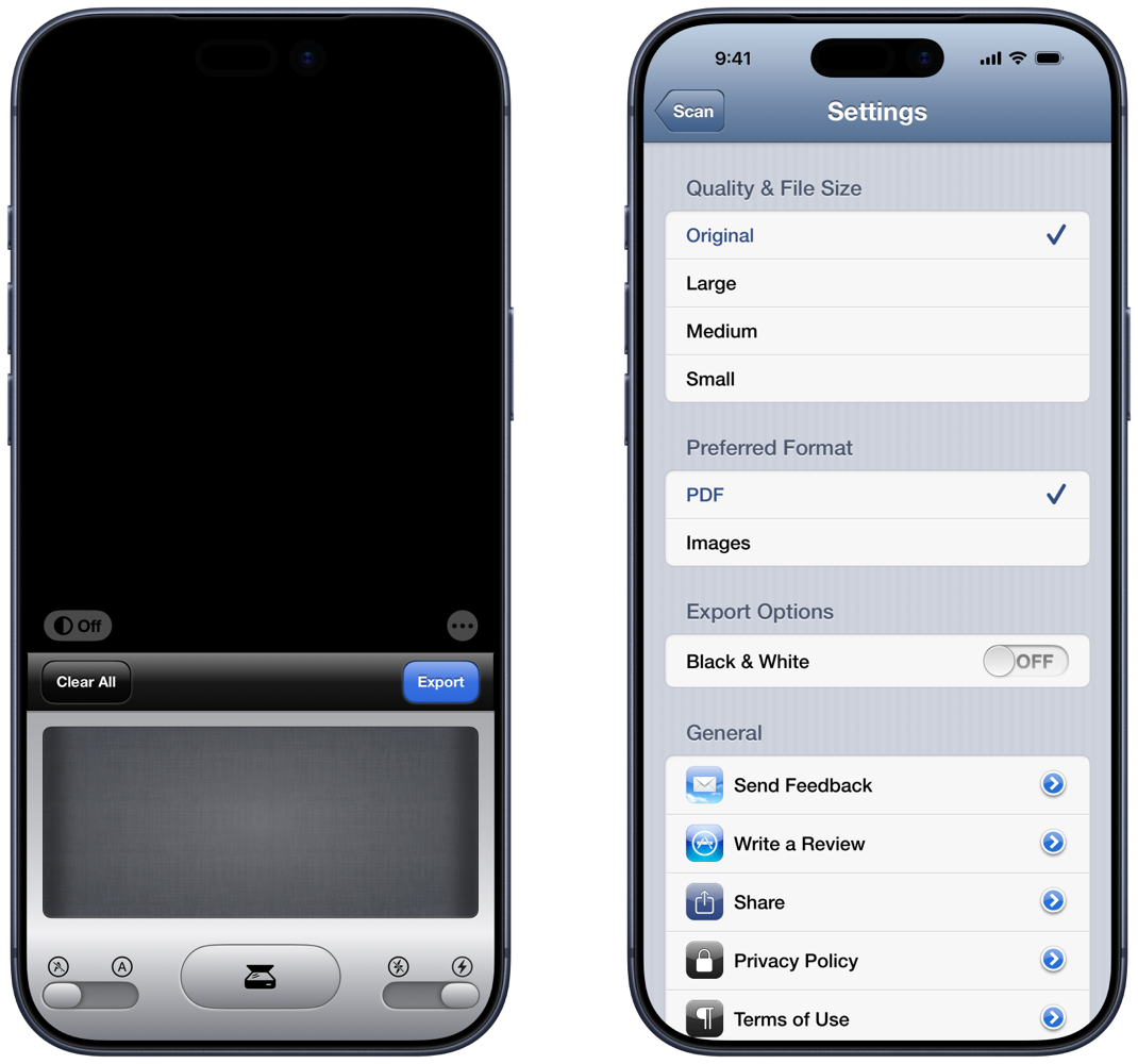 Meizo: Main screen + Settings